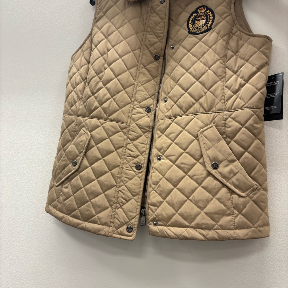 Ralph Lauren Beige Quilted Vest